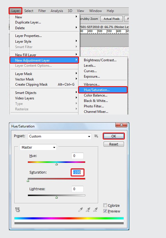 Create noise background effect in